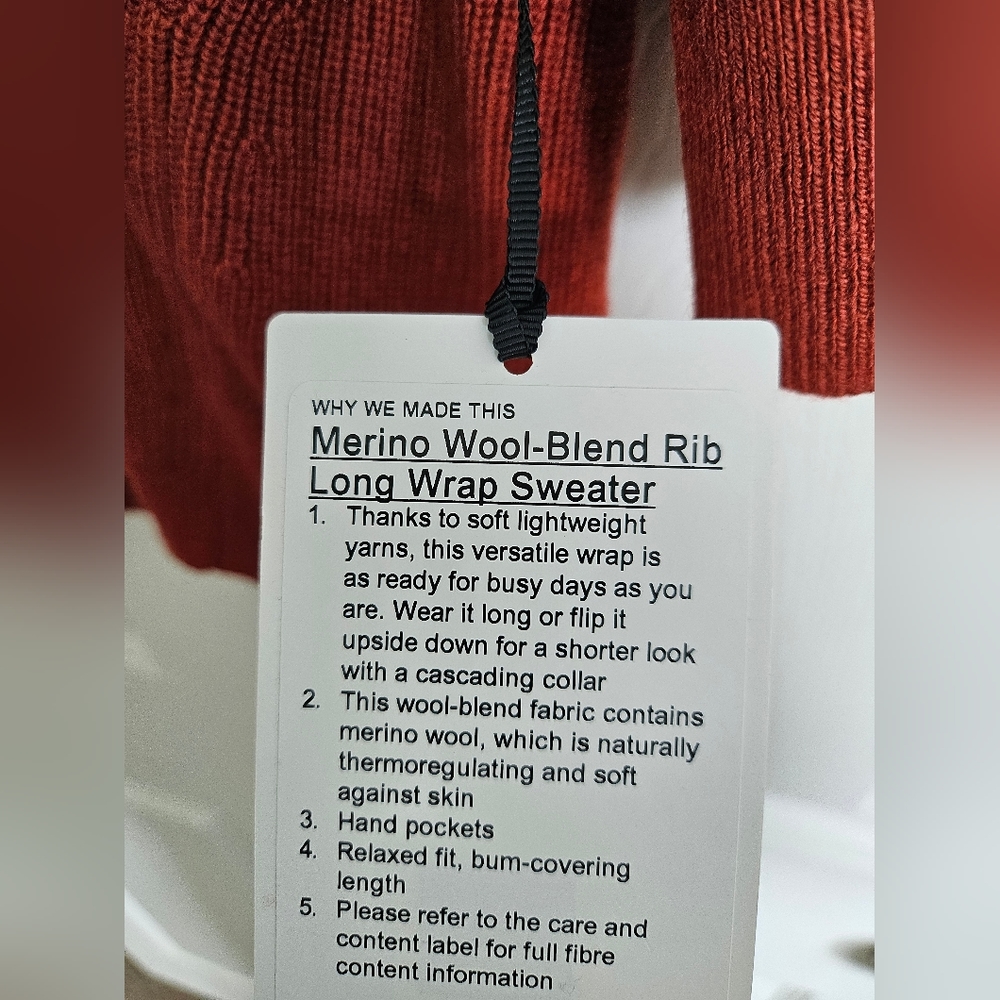 Lululemon Merino wool-blend rib long wrap sweater - Picture 4 of 4